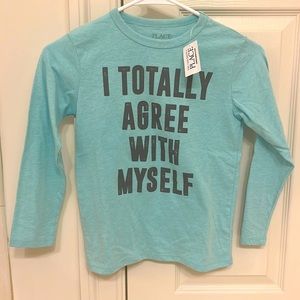 Long-sleeve boys graphic tee.